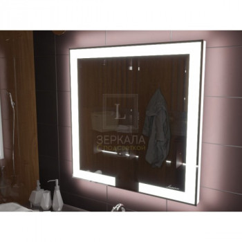 Зеркало с подсветкой лентой для ванной комнаты Новара 100x100 см