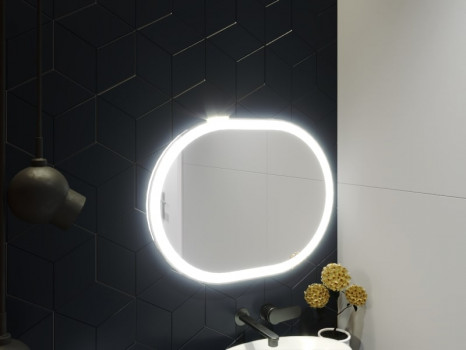 Зеркало в ванную с LED подсветкой Визанно 135х70 см